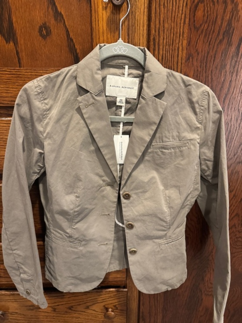 Banana Republic Taupe Cotton Blazer